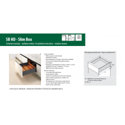 SB12 - Szuflada slim box średnia 126 mm